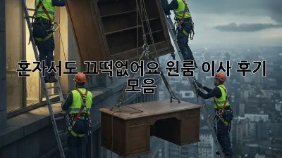 혼자서도 끄떡없어요! 원룸 이사 후기 모음